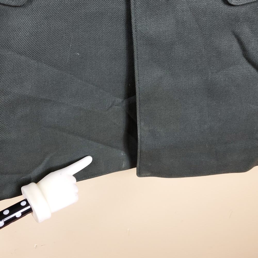 Vintage Army Green Service Coat Blazer Gold Tone Hardware Wool 42R - Picture 2 of 12